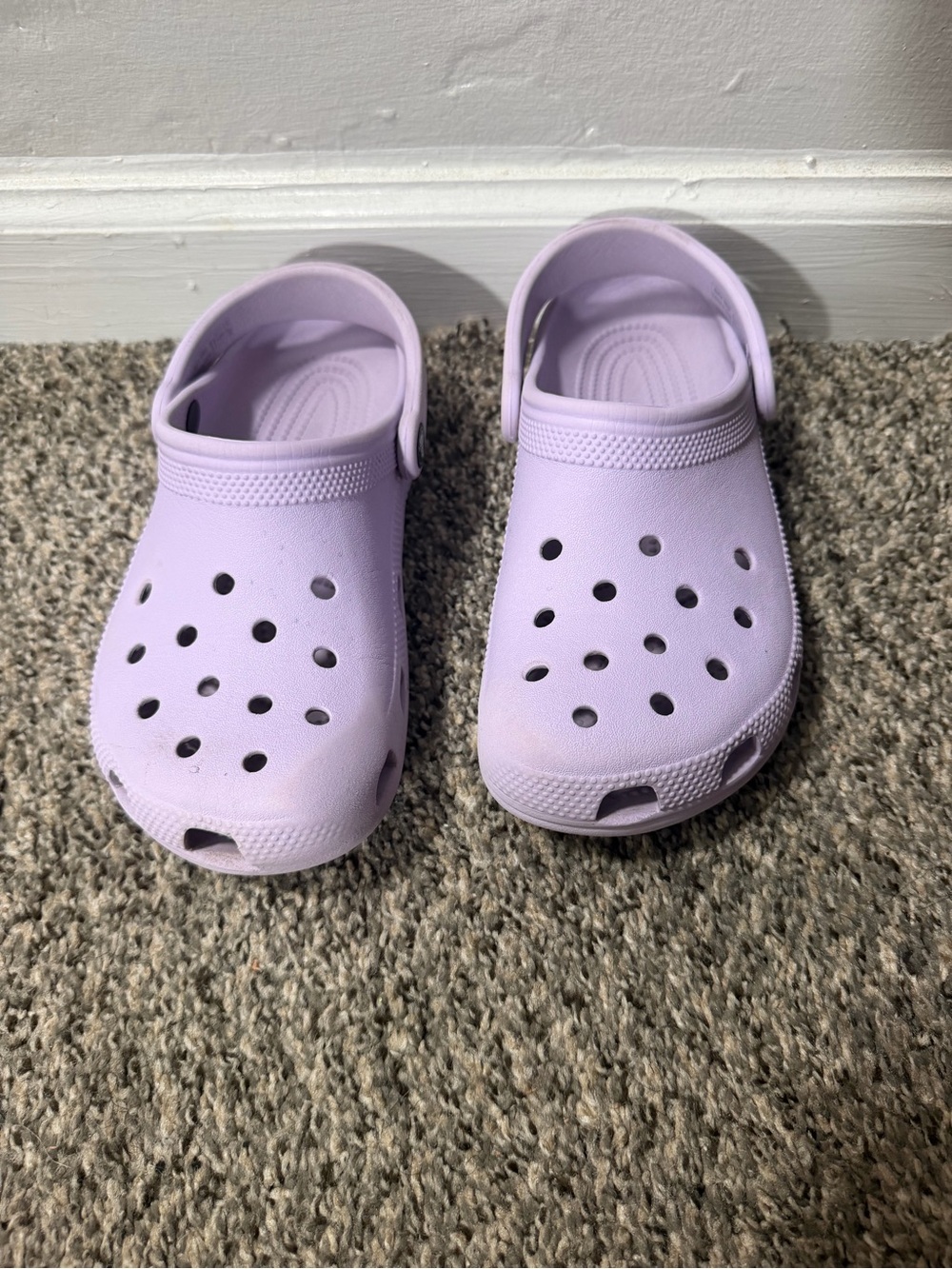CROCS Kids Lavender Slip-On Clogs with Heel Strap